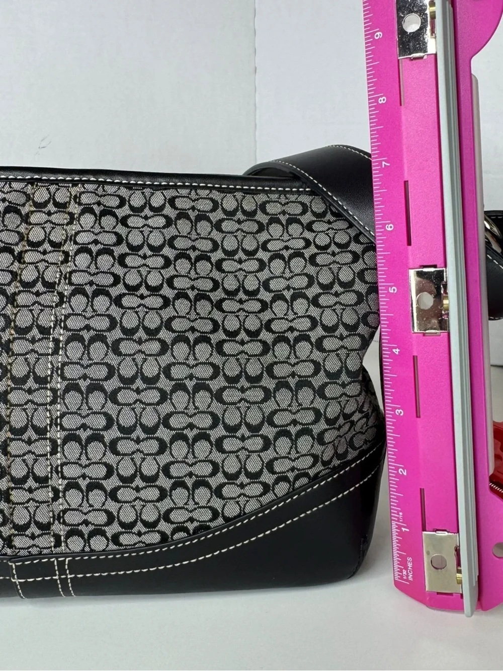 Coach Black Signature C Y2K F10945 Jacquard Soho Hobo Crossbody Bag